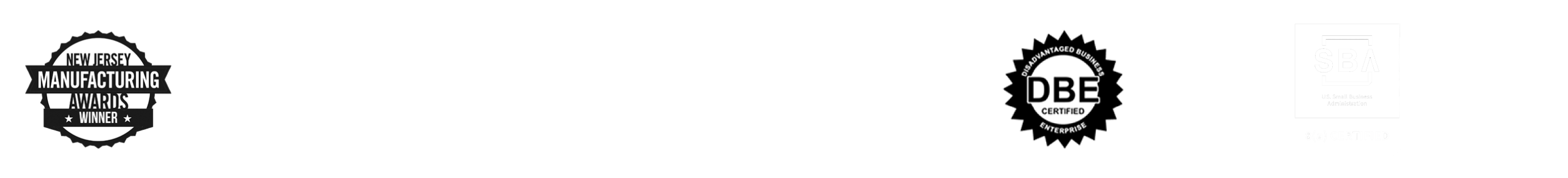 Logos of various certifications and agencies
