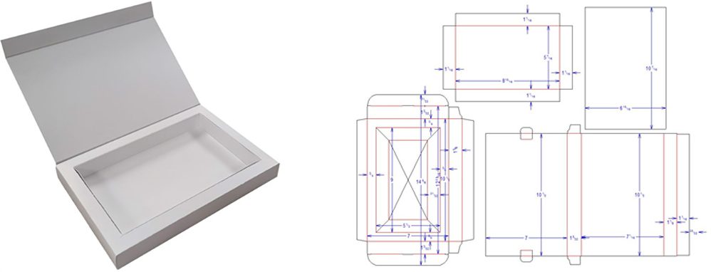 blueprint of packing design