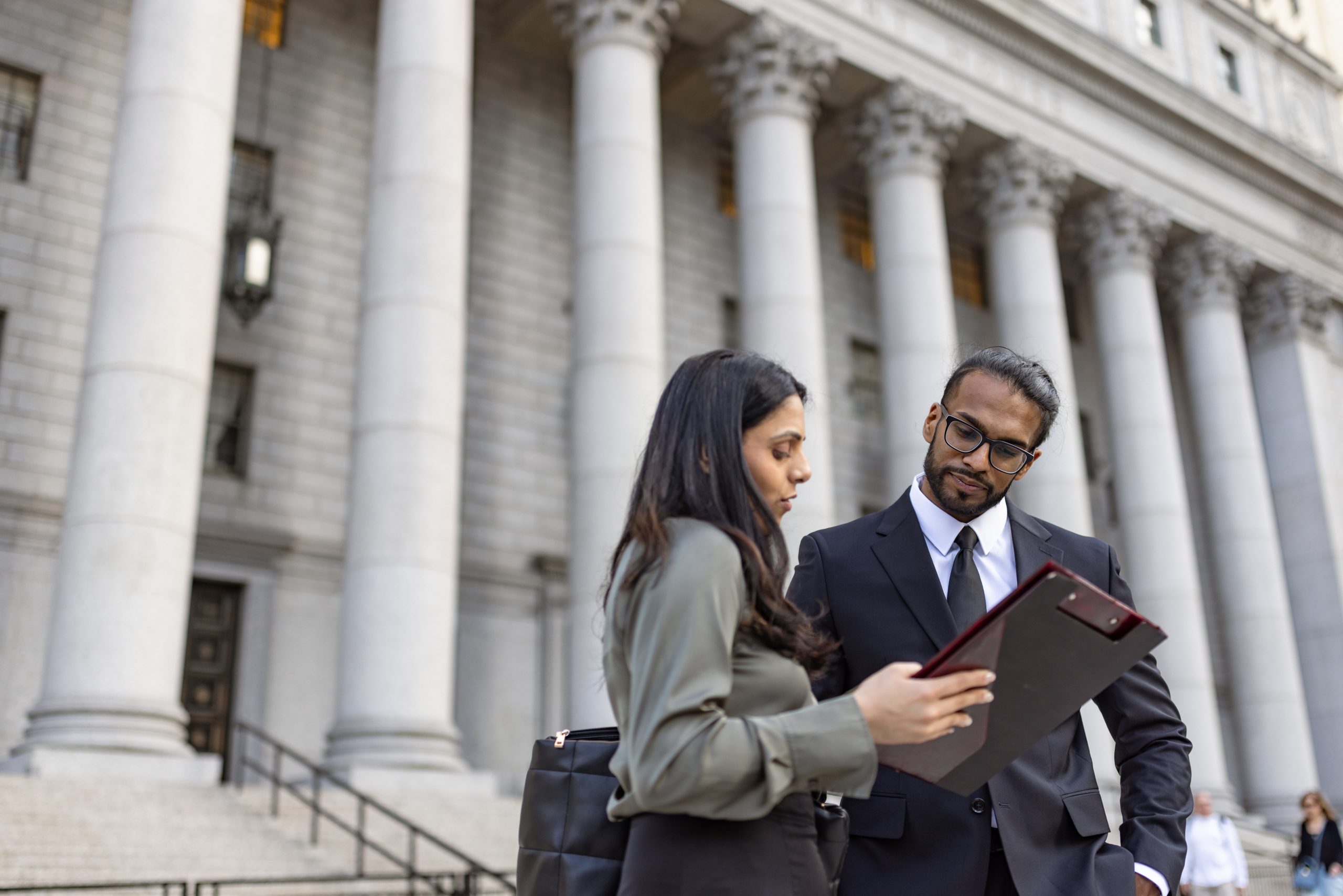 Professional Discussion on Courthouse Steps