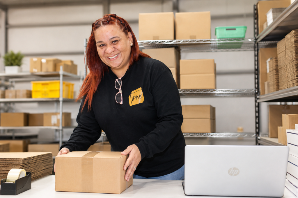 smile with box